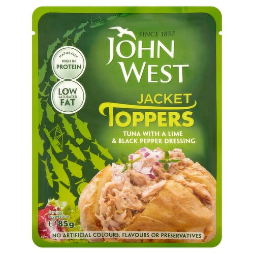 John West Jacket Toppers Tuna Lime & Black Pepper Dressing (85 g)