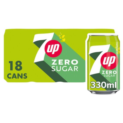 7UP Zero Sugar Cans 18 Pack (330 ml)