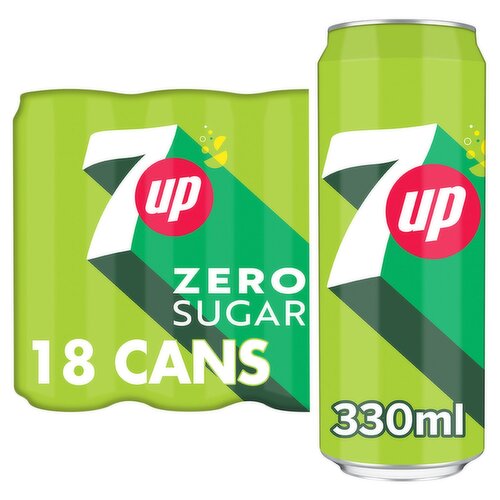 7UP Zero Sugar Can 18 Pack (330 ml)