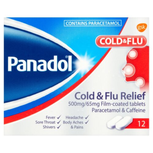 Panadol Cold & Flu Relief Tablets   (12 Piece)