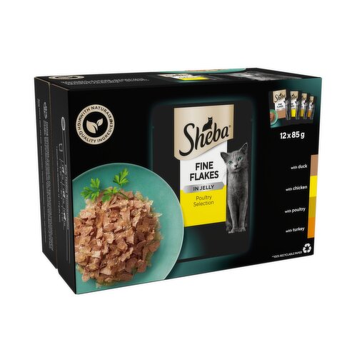 Sheba Fine Flakes Poultry Variety Cat Food 12 Pack (85 g)