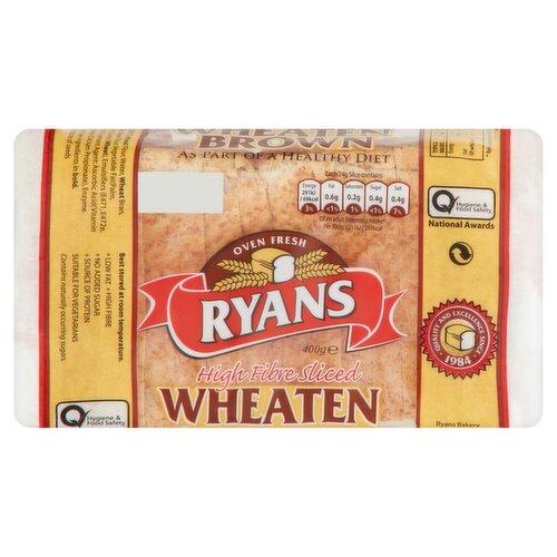 Ryans Sliced Pan Brown   (400 g)