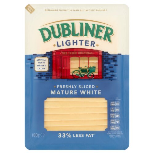 Dubliner Lighter White Cheddar Slices (180 g)