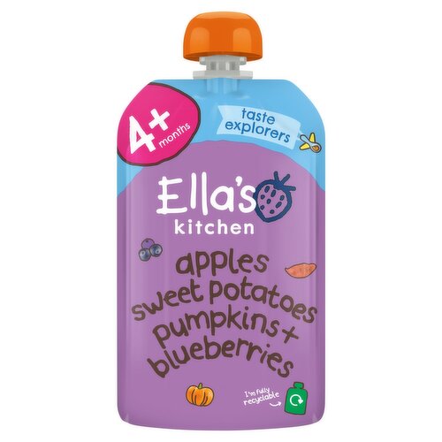 Ella's Kitchen Sweet Potatoes Pumpkins Apples & Blueberries Pouch 4+Months (120 g)