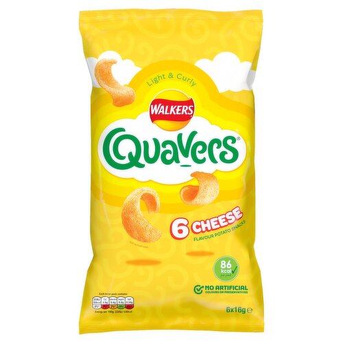 Walkers Quavers Cheese Snacks 6 Pack (16 g)