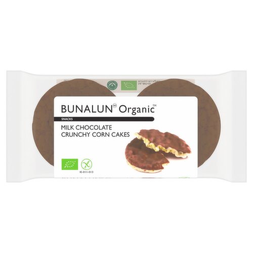 Bunalun Organic Milk Chocolate Crunchy Corn Cakes (95 g)