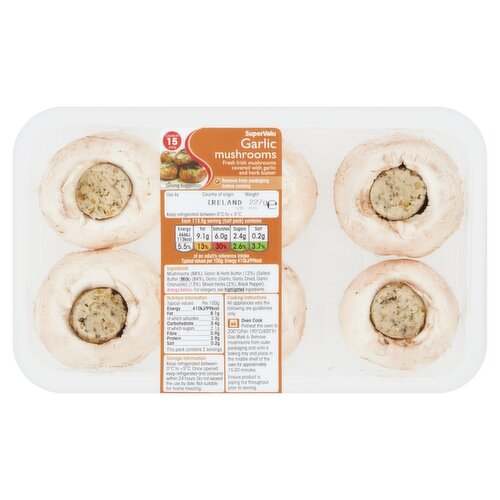 SuperValu Garlic Mushrooms (227 g)