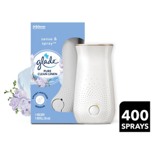 Glade Pure Clean Linen Sense & Spray Holder & Refill (18 ml)