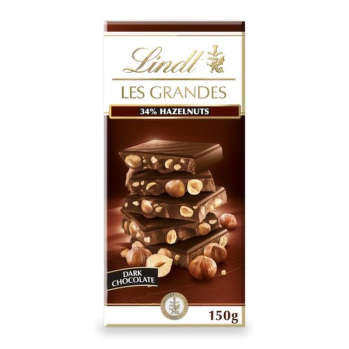 Lindt Les Grandes Dark Chocolate Hazelnut Bar (150 g)