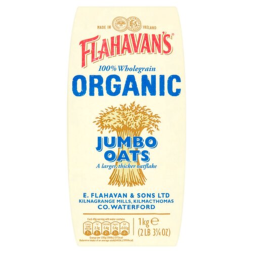 Flahavan's Organic Jumbo Oats (1 kg)