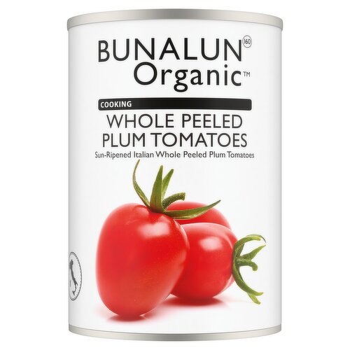 Bunalun Organic Whole Peeled Plum Tomatoes (400 g)