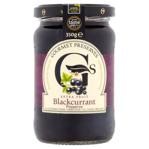 G's Gourmet Preserves Extra Fruit Blackcurrant Preserve (340 g)