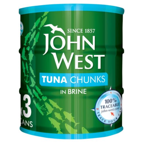 John West Tuna Chunks in Brine 3 Pack (145 g)