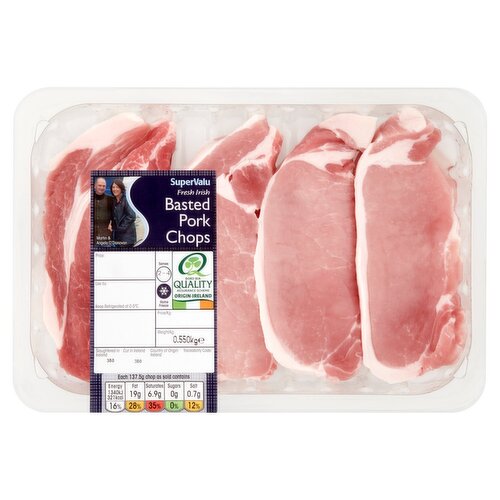 SuperValu Fresh Irish Basted Pork Chops (550 g)