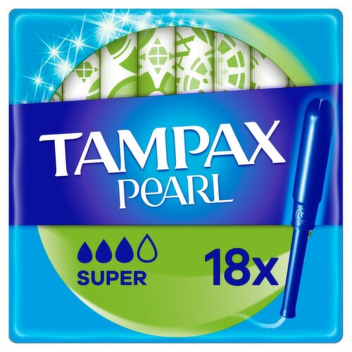 Tampax Pearl Super Applicator Tampons (18 Piece)