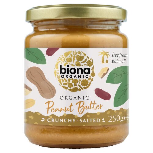 Biona Organic Crunchy Salted Peanut Butter (250 g)