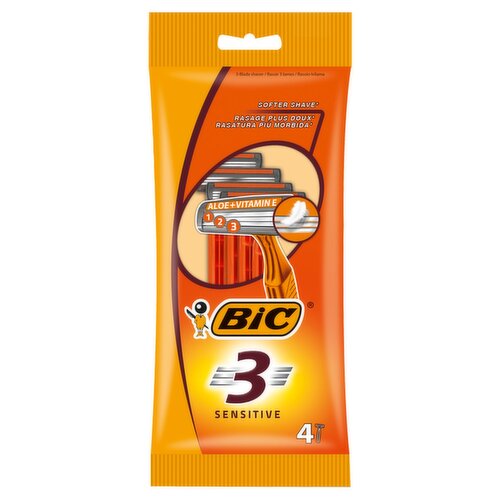 BIC 3 Sensitive Mens Razors (4 Piece) (4 Piece)