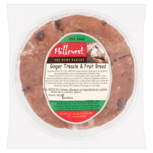 Hillcrest Ginger Fruit Treacle Bread (590 g)