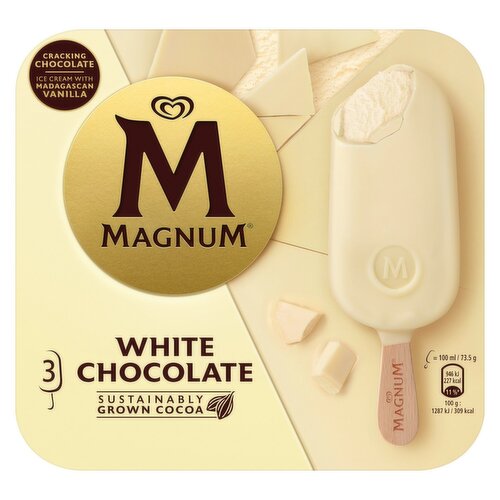 Magnum White Chocolate Ice Cream 3 Pack (300 ml)