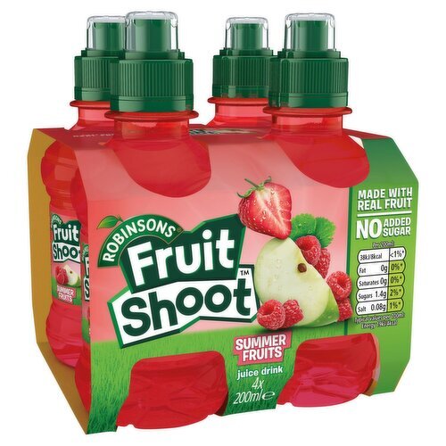 Robinsons Fruit Shoot Summer Fruits Kids Juice Drink 4 Pack (200 ml)