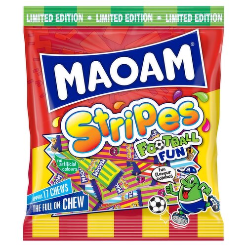 Maoam Stripes Football Fun Sweets Bag (140 g)