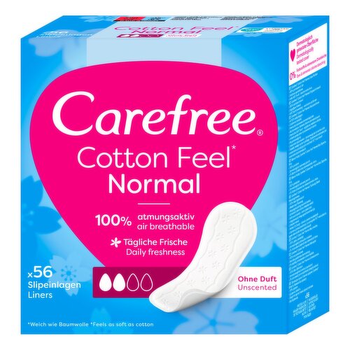 Carefree Cotton Unscented  Panty Liners (56 Piece)