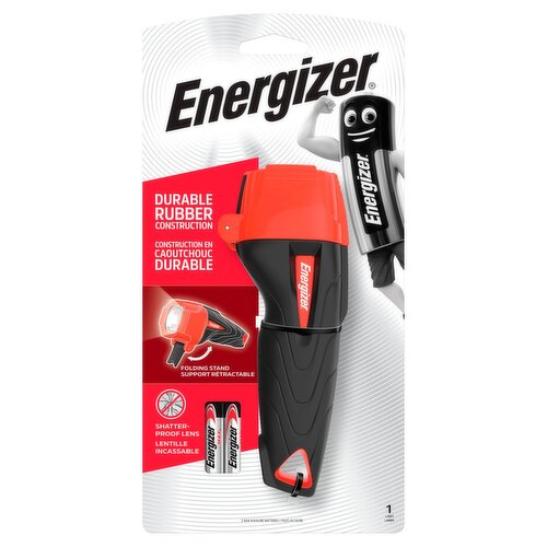 Energizer Rubber Torch + 2 AAA Batteries (1 Piece)