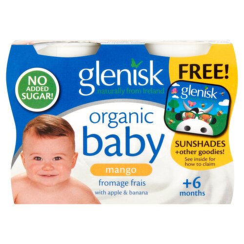 Glenisk Organic Baby Mango Yogurt 4 Pack (240 g)