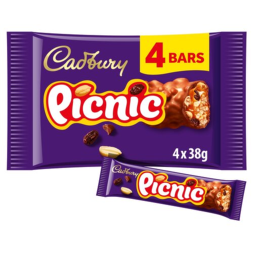 Cadbury Picnic Chocolate Bar 4 Pack (38 g)