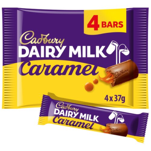 Cadbury Dairy Milk Chocolate Caramel Bars 4 Pack  (37 g)