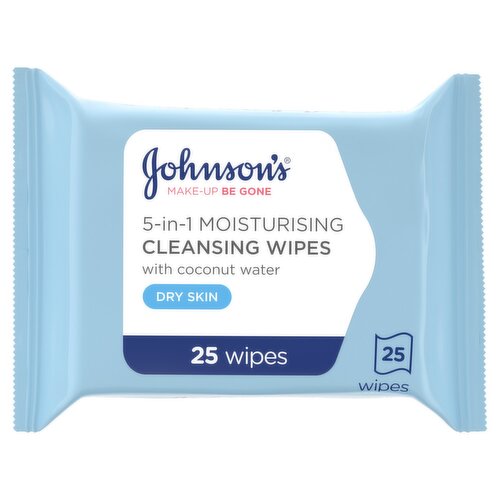 Johnson's Make-Up Be Gone Moisturising Cleansing Wipes (25 Piece)