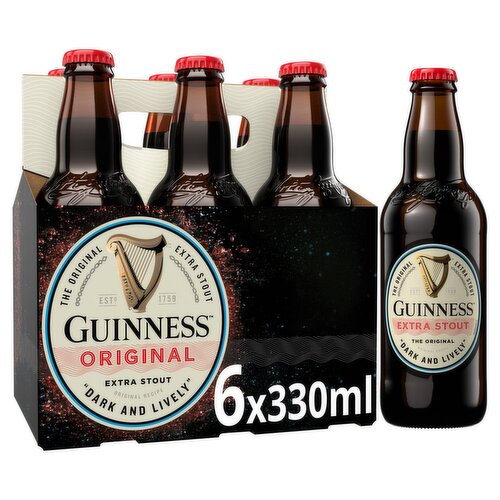 Guinness Extra Stout 6 Pack Bottles (330 ml)