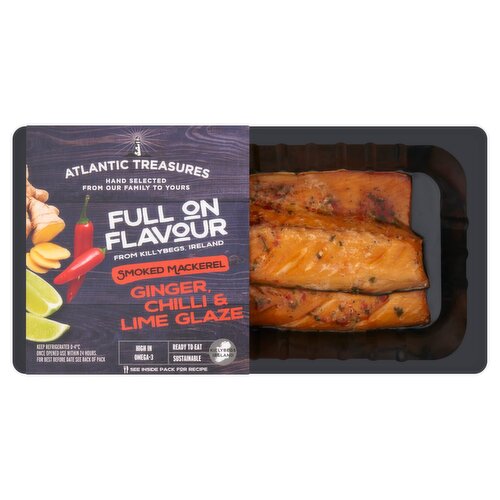 Atlantic Treasures Ginger, Chilli & Lime Smoked Mackerel (170 g)