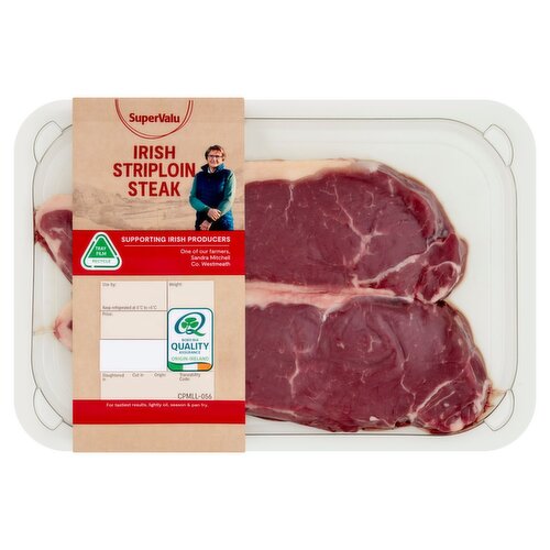 SuperValu Fresh Irish Striploin Steaks 2 Pack (420 g)