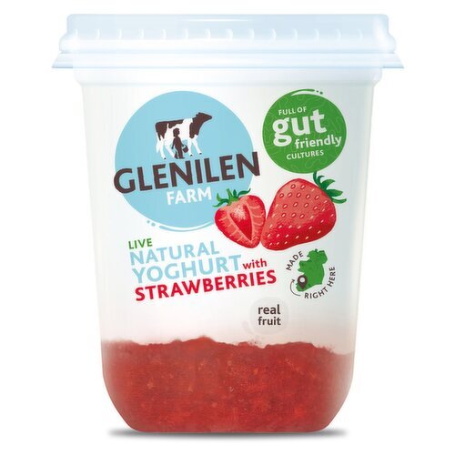 Glenilen Farm Natural Yoghurt with Strawberries Yogurt (500 g)
