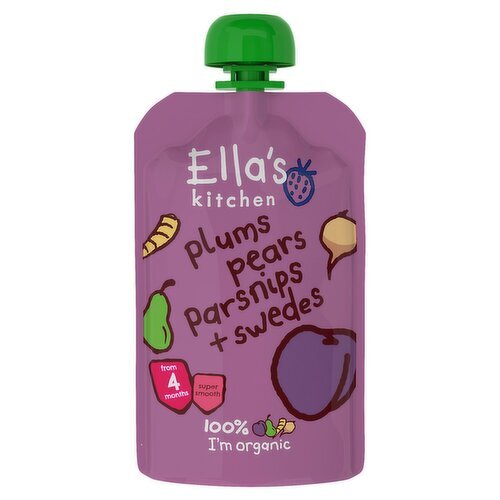 Ella's Kitchen Plums, Pears, Parsnips & Swedes 4+ Months (120 g)