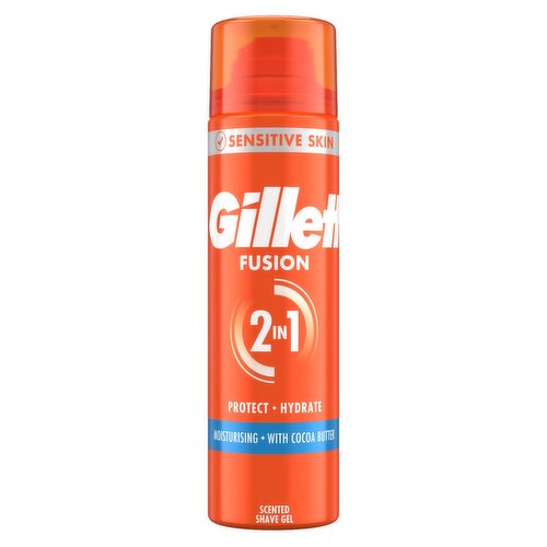 Gillette Fusion Moisturising Shaving Gel with Cocoa Butter (200 ml)