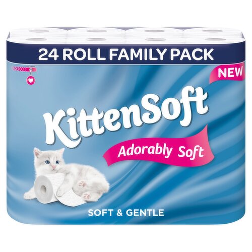 Kittensoft White Toilet Tisssue (24 Roll)