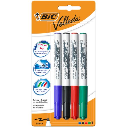 Bic Whiteboard Markers 4 Pack (4 Piece)
