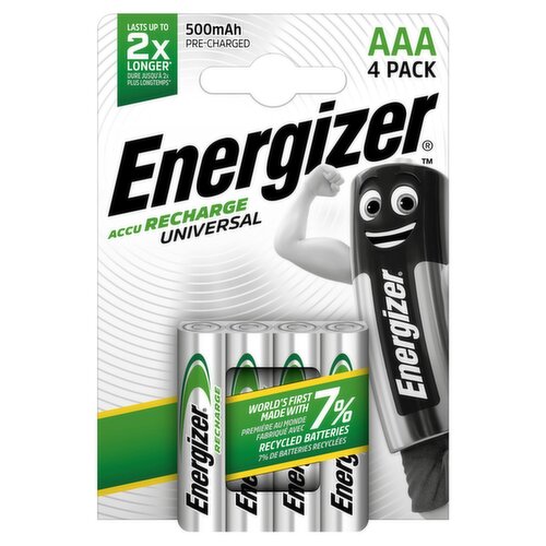 Energizer Rechargeable AAA Batteries 4 Pack (1 Piece)