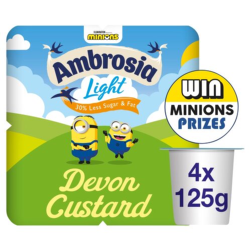 Ambrosia Light Devon Custard 4 Pots (500 g)