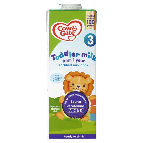 Cow & Gate Cow & Gate Toddler Milk 1-3 Years (1 L), 1 Litre 