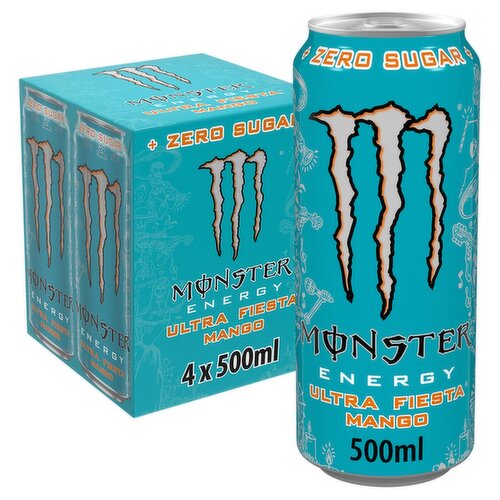 Monster Energy Ultra Fiesta Mango Can 4 Pack (500 ml)