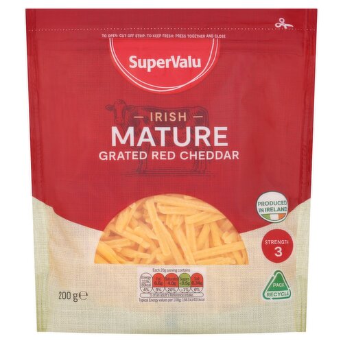 SuperValu Grated Mature Red Cheddar (200 g)