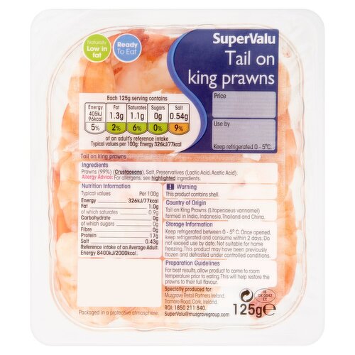 SuperValu Tail-On King Prawns (100 g)