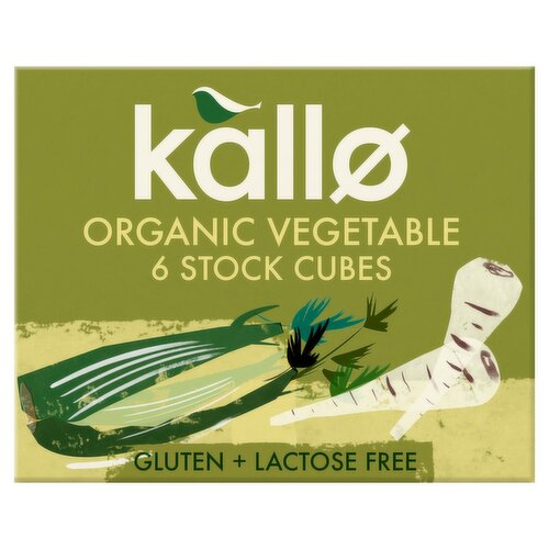 Kallo Organic Vegetable Stock 6 Cubes (66 g)