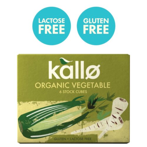 Kallo Organic Vegetable Stock 6 Cubes (66 g)