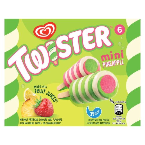 Twister Mini Ice Lolly 6 Pack (50 ml)