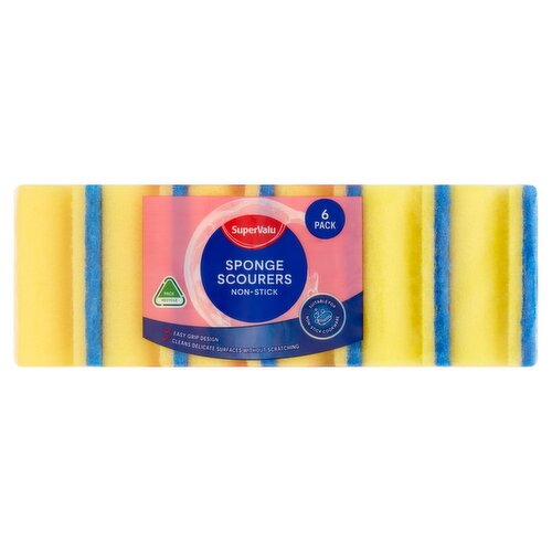 SuperValu Non Stick Sponge Scourers (6 Piece)