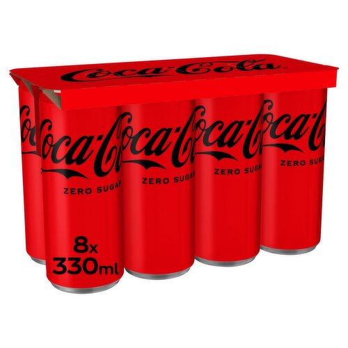 Coca-Cola Zero Sugar Can 8 Pack (330 ml)